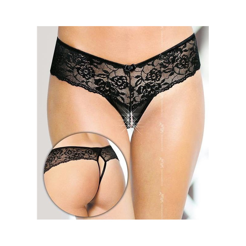 Softline String ouvert Elizaveta - Noir